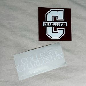 two pack College of Charleston stickers